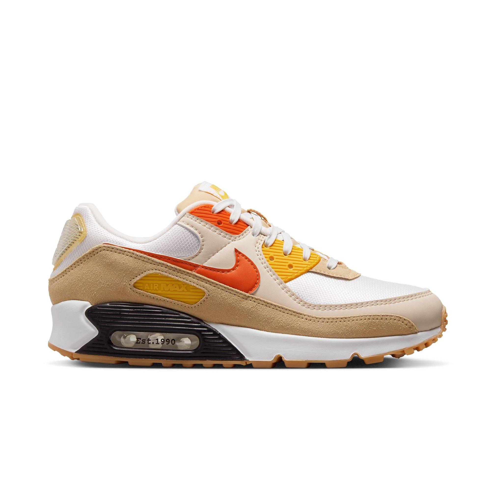 Orange and white outlet nike air max 90